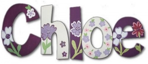 Mulberry Florals Hand Painted Wall Letters