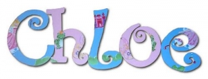 Frog Princess Hand Painted Wall Letters