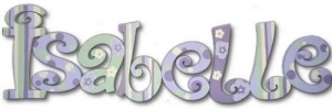 Pretty in Purples Hand Painted Wall Letters