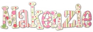 Pink Bubbly Hand Painted Wall Letters