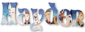 Frozen Elsa Nursery Decor Hand Painted Wall Letters