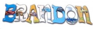 Cars Hand Painted Wall Letters