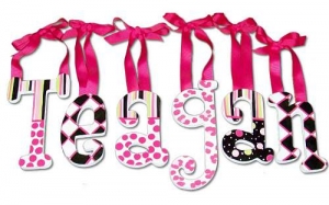 Modern Girl Hand Painted Wall Letters