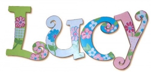 Pretty Petals Hand Painted Wall Letters