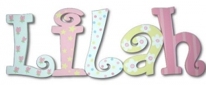 Lovely Lilah Hand Painted Wall Letters