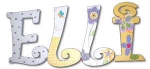 Springy Elli Hand Painted Wall Letters