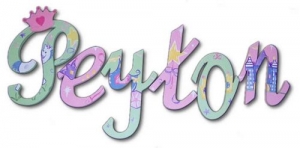 Fairytale Peyton Hand Painted Wall Letters