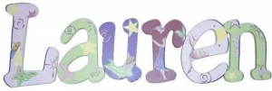 Fairy Lauren Hand Painted Wall Letters