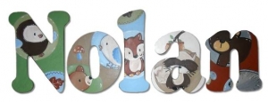 Forest Friends Bedding Hand Painted Wall Letters