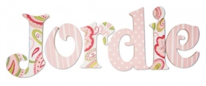 Sweet Paisley Hand Painted Wall Letters
