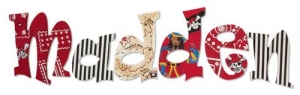 Pirate Treasure Hand Painted Wall Letters