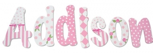 Pretty in Pink Too Painted Wall Letters