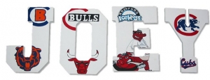 Joey's Sports Teams Painted Wall Letters