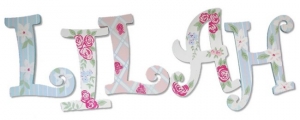 Shabby Chic Lilah Painted Wall Letters