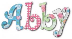Daisy Patch Hand Painted Wall Letters