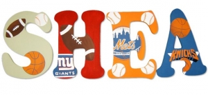 New York Teams Painted Wall Letters