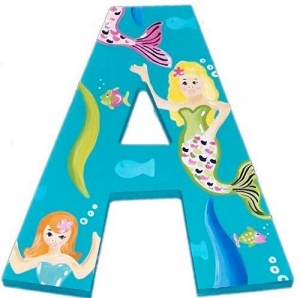 Mermaid Hand Painted Wall Letters
