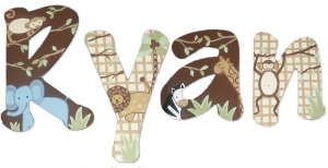 Baby Cocoa Jungle Painted Wall Letters