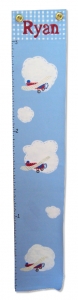 Painted Canvas Growth Chart - Airplanes