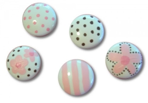 Nail Covers and Knobs - Pink & Brown
