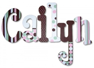 Modern Whimsy Hand Painted Wall Letters