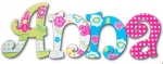 Green Daisy Garden 2 Hand Painted Wall Letters