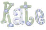 Lavender Lime Twist Hand Painted Wall Letters