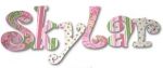 Cool Designs Girl Hand Painted Wall Letters