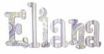Lavender Paisley Hand Painted Wall Letters