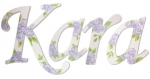 Lavender Rose Hand Painted Wall Letters