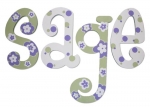 Lavender Sage Painted Wall Letters