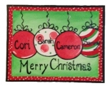 Canvas Paintings - Holiday Ornaments